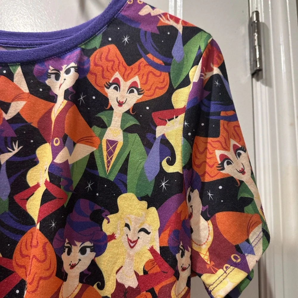 Colorful Hocus Pocus Sanderson Sisters Disney T-Shirt - Picture 2 of 5